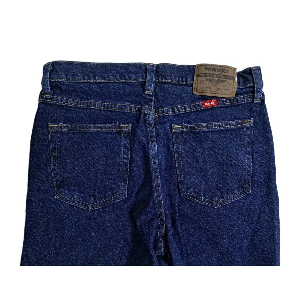 Wrangler Men's 30x32 Blue Denim Regular Fit Straight 5 Star Flex Jeans Pants